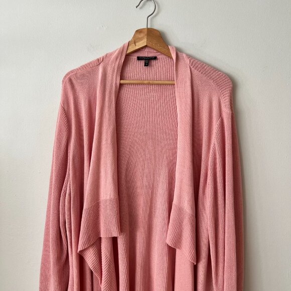 Eileen Fisher Woman Pink Open Drape Front Cardigan Sweater Plus Size 3X - Picture 5 of 11
